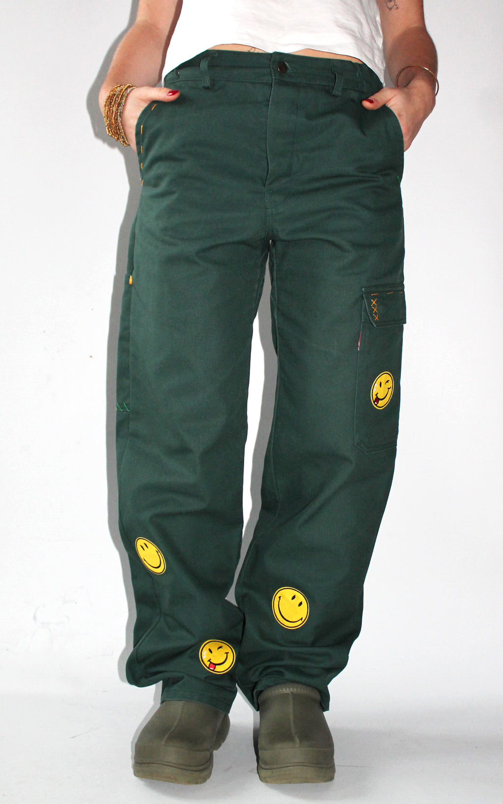 Pantalon smiley kaki