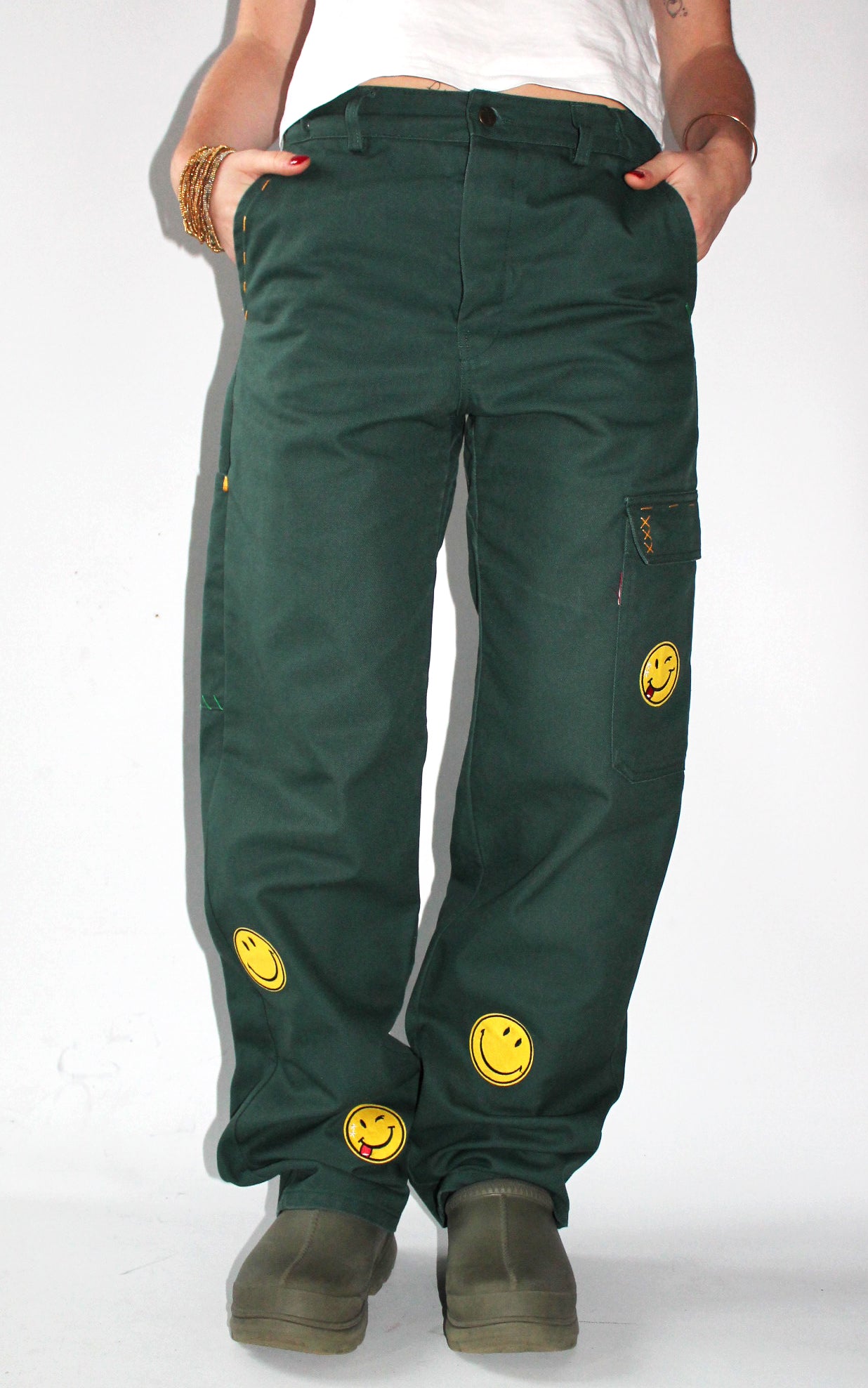 Pantalon smiley kaki