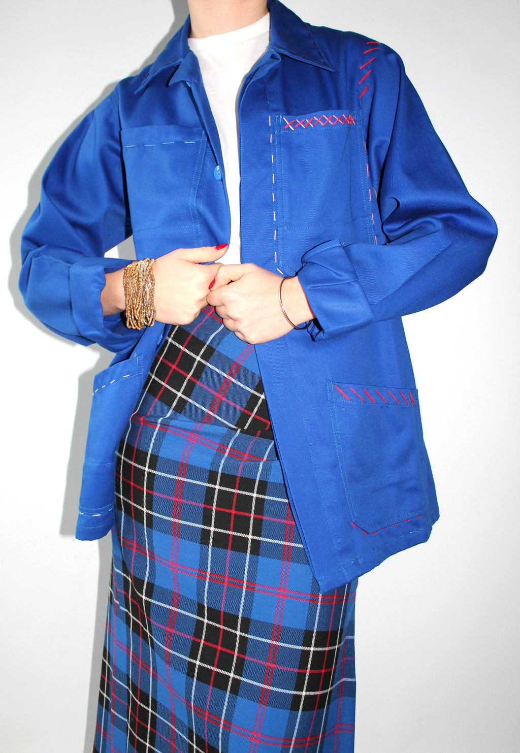 Cœur bleu de travail carte