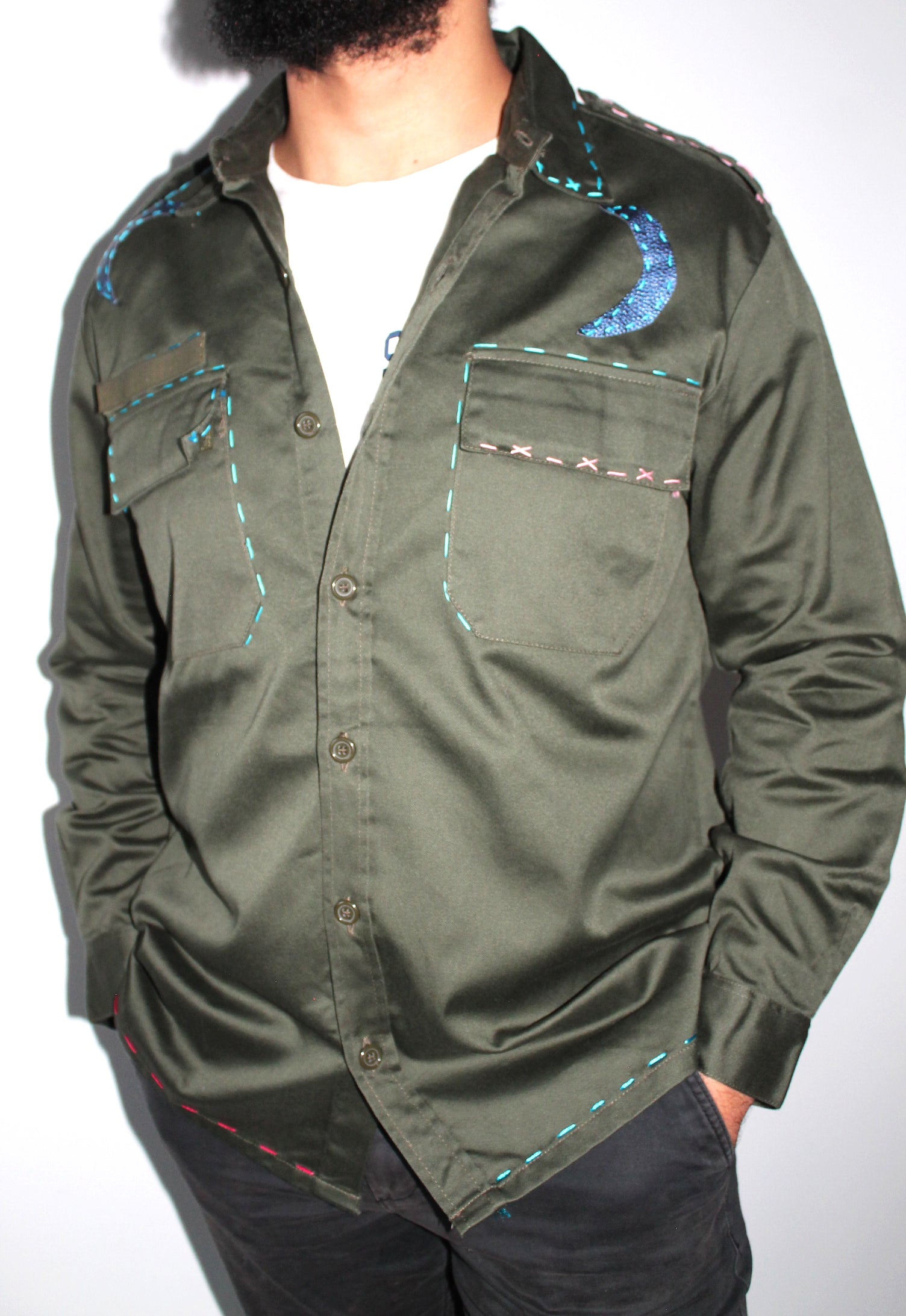 Chemise de l'armée soleil bleu